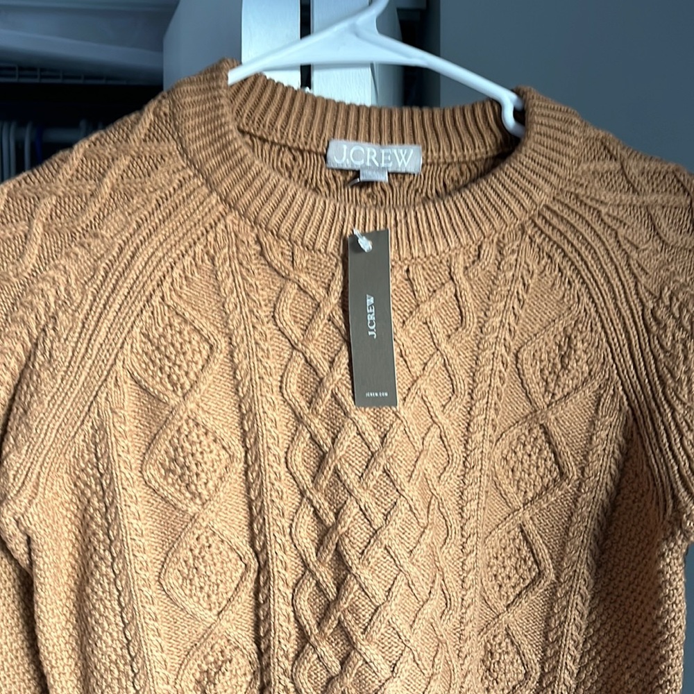J. Crew Woven Rust Sweater, NWT - Picture 3 of 7